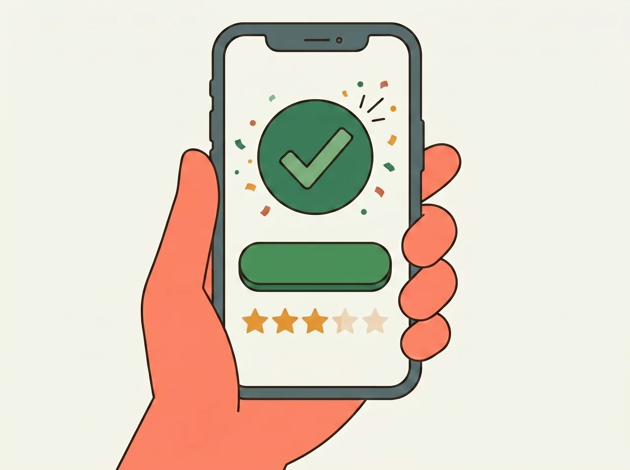 A paid confirmation screen